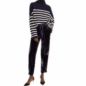NWT J.Crew black velvet joggers - 4 tall